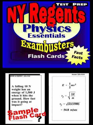 cover image of NY Regents Physics Test Prep Review - Exambusters Flashcards